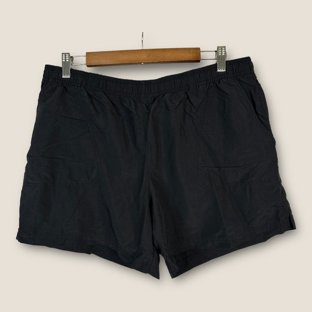 Columbia Womens Size XL Sandy River Nylon Pull On Shorts Black Hiking 5 Inch